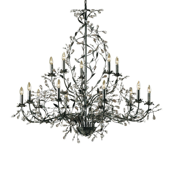Atlas Circeo 5-Light Chandelier – Nature-Inspired Elegance with Crystal Accents for Romantic Interiors Deep Rust 54'' CL12138-BZ