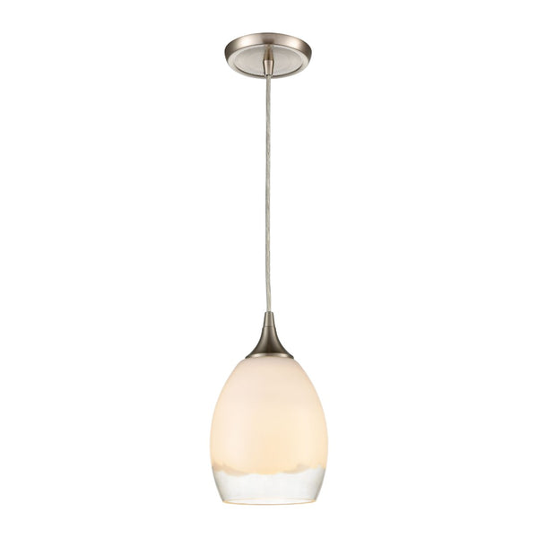 Atlas Cirrus 6'' Wide 1-Light Pendant - Modern Satin Nickel Fixture for Task & Accent Lighting Solutions CL12139-WH