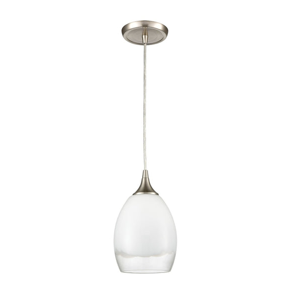 Atlas Cirrus 6'' Wide 1-Light Pendant - Modern Satin Nickel Fixture for Task & Accent Lighting Solutions CL12139-WH