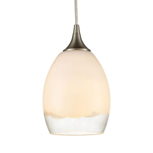 Atlas Cirrus 6'' Wide 1-Light Pendant - Modern Satin Nickel Fixture for Task & Accent Lighting Solutions CL12139-WH
