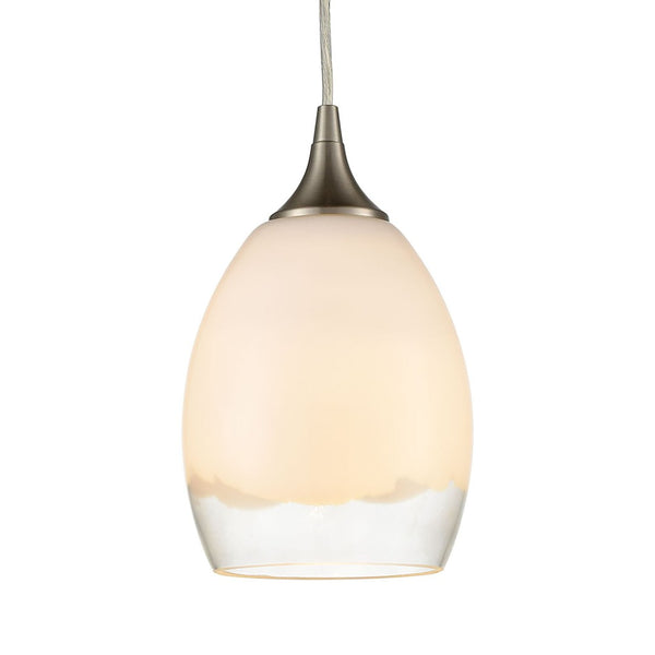 Atlas Cirrus 6'' Wide 1-Light Pendant - Modern Satin Nickel Fixture for Task & Accent Lighting Solutions CL12139-WH