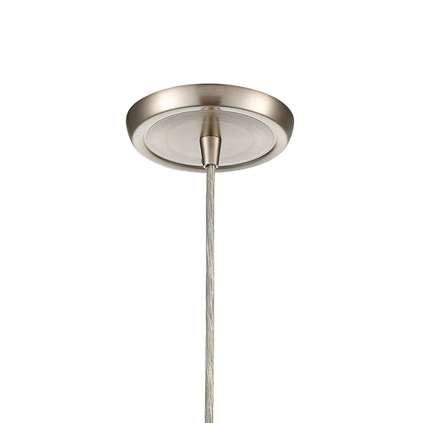 Atlas Cirrus 6'' Wide 1-Light Pendant - Modern Satin Nickel Fixture for Task & Accent Lighting Solutions CL12139-WH