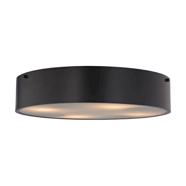 Atlas Clayton 3-Light Flush Mount Ceiling Fixture - Modern Design with White Glass Diffuser for Ambient Lighting Oil Rubbed Bronze 21'' CL12145-BZ