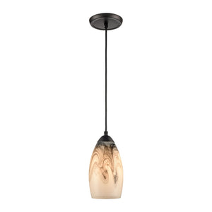 Atlas Corey 5" Wide 1-Light Pendant - Matte Black with Opal Glass, Contemporary Style for Modern Spaces CL12160-WH