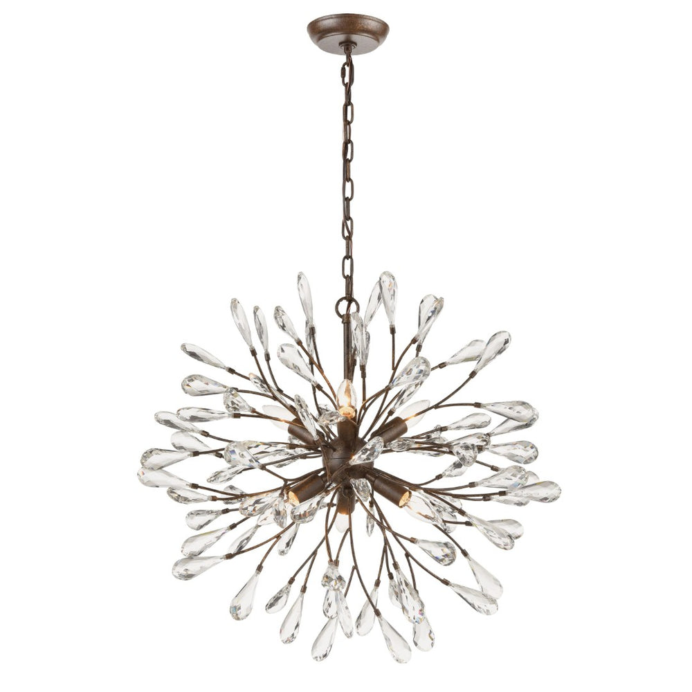 Atlas Crislett 25" Wide 6-Light Chandelier - Nature-Inspired Elegance in Sunglow Bronze for Your Home CL12165-BZ