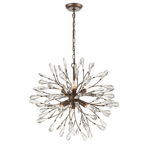 Atlas Crislett 25" Wide 6-Light Chandelier - Nature-Inspired Elegance in Sunglow Bronze for Your Home CL12165-BZ