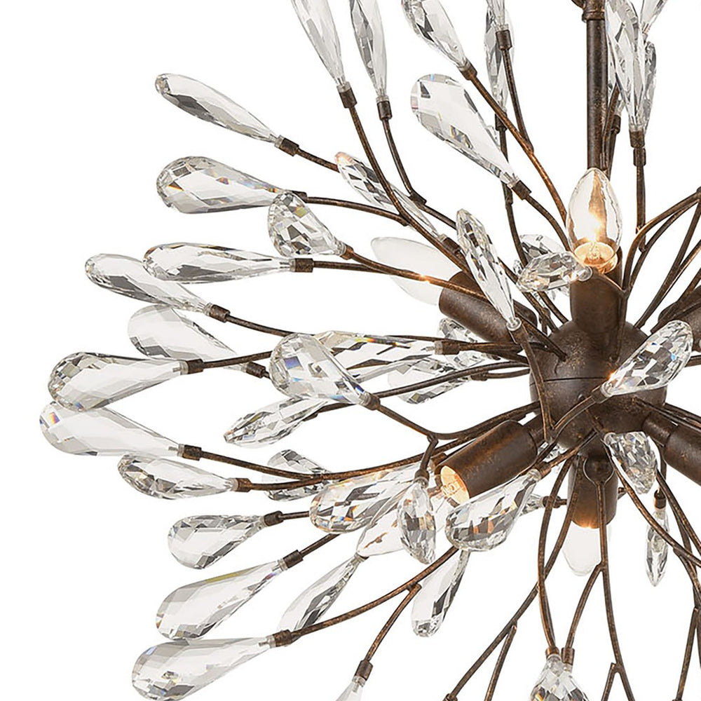 Atlas Crislett 25" Wide 6-Light Chandelier - Nature-Inspired Elegance in Sunglow Bronze for Your Home CL12165-BZ