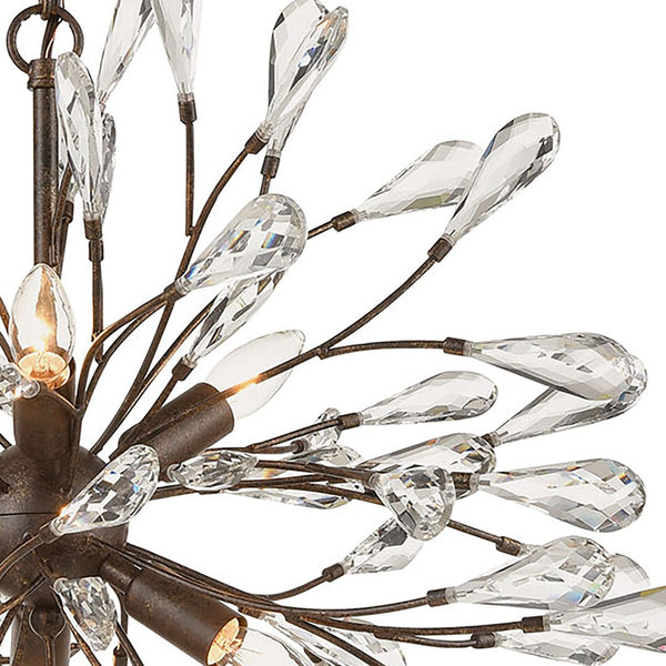 Atlas Crislett 25" Wide 6-Light Chandelier - Nature-Inspired Elegance in Sunglow Bronze for Your Home CL12165-BZ
