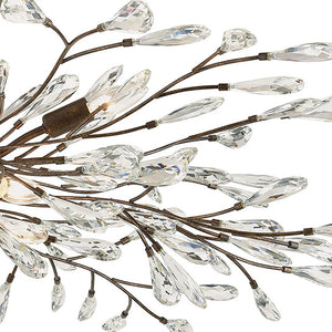 Atlas Crislett Semi Flush Mount Light - Elegant Metal Branch Design with Crystal Accents for Stunning Glow Sunglow Bronze 41'' CL12171-BZ
