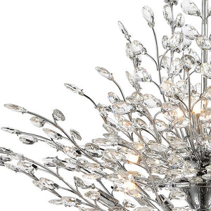 Atlas Crystique 6-Light Chandelier - Nature-Inspired Crystal Design for Sparkling Elegance in Any Room Polished Chrome 38'' CL12185-CH