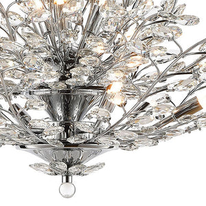 Atlas Crystique 6-Light Chandelier - Nature-Inspired Crystal Design for Sparkling Elegance in Any Room Polished Chrome 38'' CL12185-CH