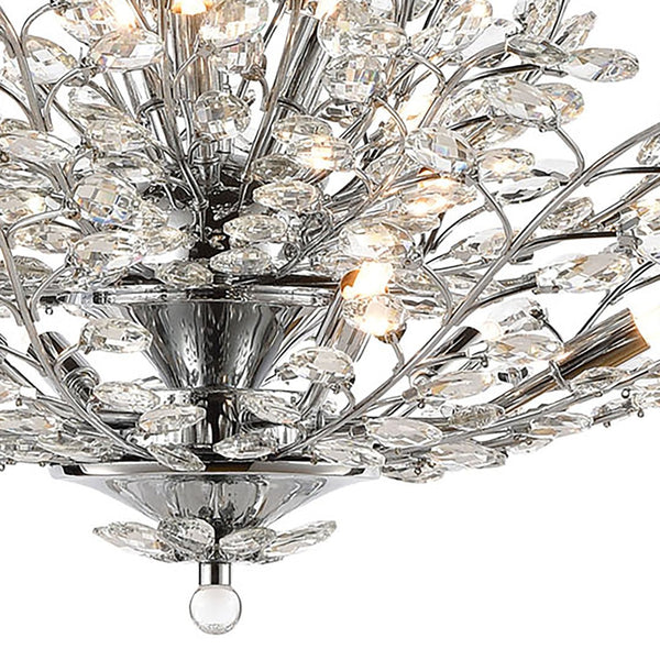 Atlas Crystique 6-Light Chandelier - Nature-Inspired Crystal Design for Sparkling Elegance in Any Room Polished Chrome 38'' CL12185-CH