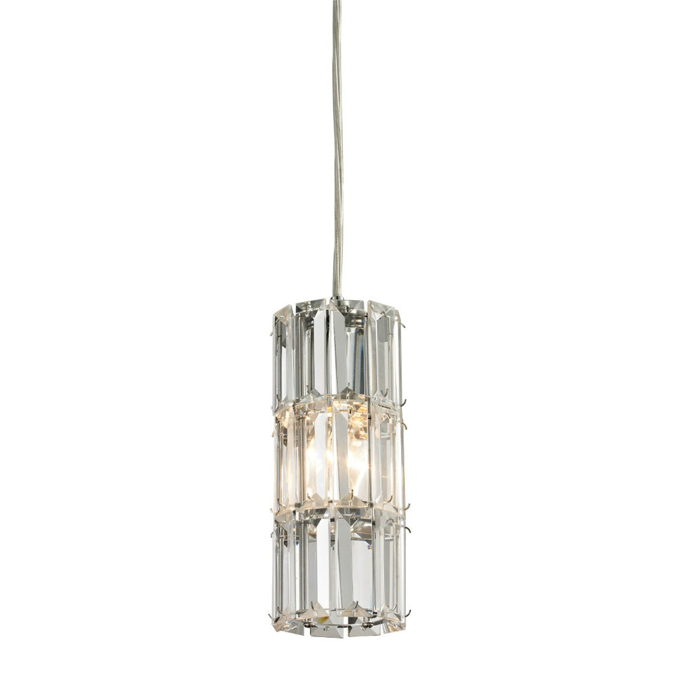 Atlas Cynthia Mini Pendant Light Fixture with K9 Crystal for Stunning Illumination in Small Spaces Polished Chrome 4'' CL11571-CH