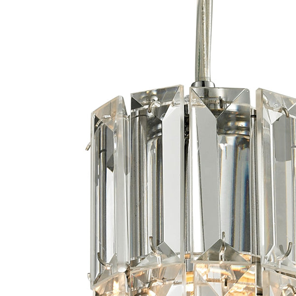 Atlas Cynthia Mini Pendant Light Fixture with K9 Crystal for Stunning Illumination in Small Spaces Polished Chrome 3'' CL12189-CH