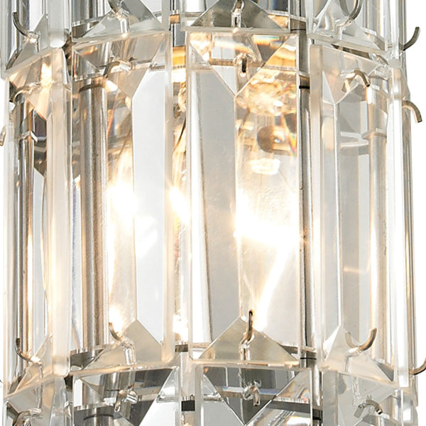 Atlas Cynthia Mini Pendant Light Fixture with K9 Crystal for Stunning Illumination in Small Spaces Polished Chrome 3'' CL12189-CH