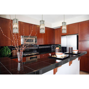 Atlas Cynthia Mini Pendant Light Fixture with K9 Crystal for Stunning Illumination in Small Spaces Polished Chrome 3'' CL12189-CH