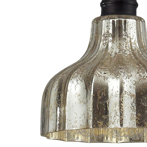 Atlas Danica Vintage-Inspired 1-Light Pendant with Scalloped Glass Shade for Elegant Indoor Spaces Oiled Bronze 8'' CL12190-BZ