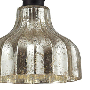 Atlas Danica Vintage-Inspired 1-Light Pendant with Scalloped Glass Shade for Elegant Indoor Spaces Oiled Bronze 8'' CL12190-BZ