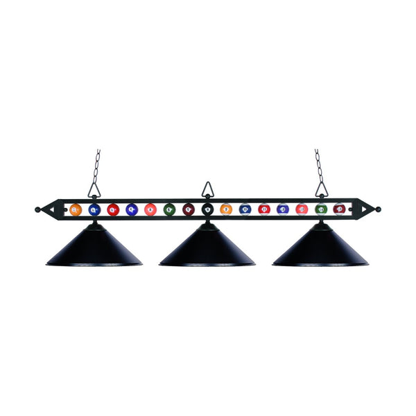 Atlas Designer Classics 58'' Wide 3-Light Linear Chandelier in Matte Black - Elegant Illumination for Any Space CL12203-BK1