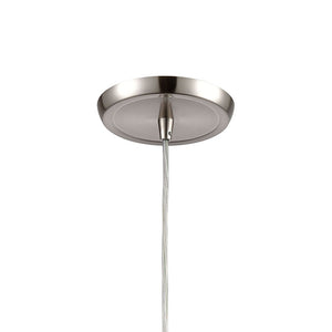 Atlas Diamond Pleat 5" Wide Pendant Light - Elegant Satin Nickel with Light-Blue Glass Shade Design CL12204-BL