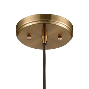 Atlas Dragnet 10'' Wide 1-Light Mini Pendant - Coastal Charm with Satin Brass & Clear Glass Globe Design CL12207-BS