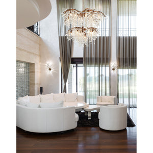 Atlas Elia 6-Light Chandelier - Organic-Inspired Design with Cascading Crystals for Elegant Illumination Spanish Bronze 41'' CL12211-BZ