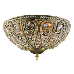 Atlas Elizabethan 3-Light Flush Mount – Elegant Indoor Lighting Fixture for Hallways and Living Spaces Dark Bronze 13'' CL12212-BZ