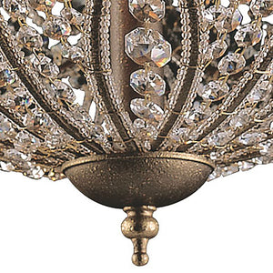 Atlas Elizabethan 3-Light Flush Mount – Elegant Indoor Lighting Fixture for Hallways and Living Spaces Dark Bronze 17'' CL12214-BZ
