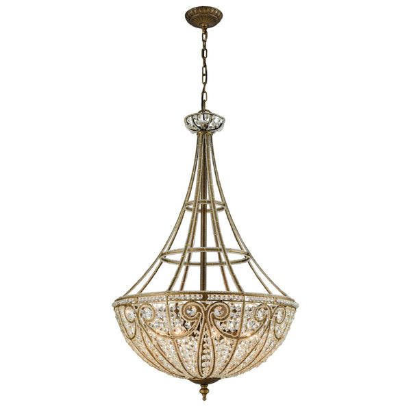 Atlas Elizabethan 8-Light Chandelier - Timeless Elegance for Foyers, Dining Rooms, and Living Spaces Dark Bronze 22'' CL12215-BZ