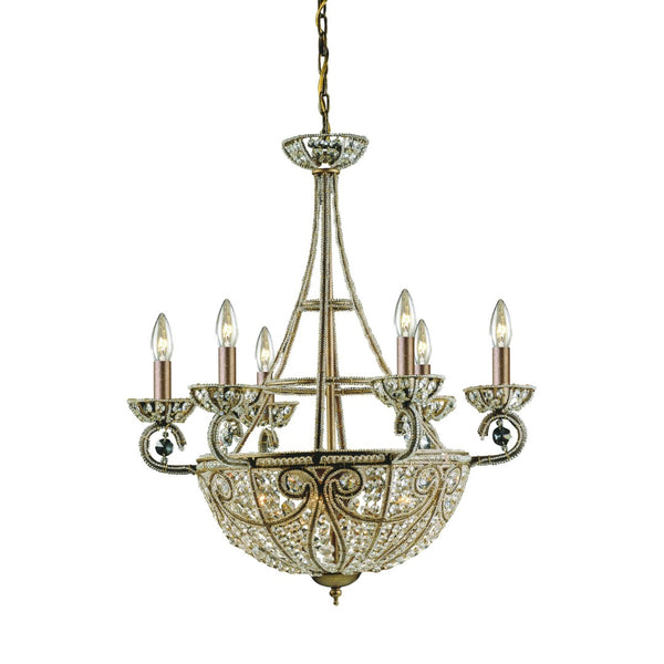 Atlas Elizabethan 8-Light Chandelier - Timeless Elegance for Foyers, Dining Rooms, and Living Spaces Dark Bronze 26'' CL12217-BZ