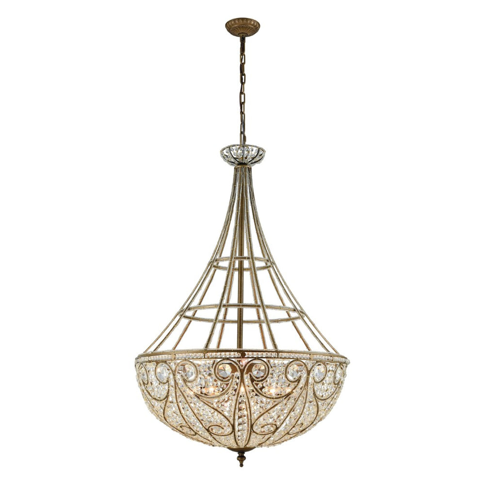 Atlas Elizabethan 8-Light Chandelier - Timeless Elegance for Foyers, Dining Rooms, and Living Spaces Dark Bronze 28'' CL12218-BZ