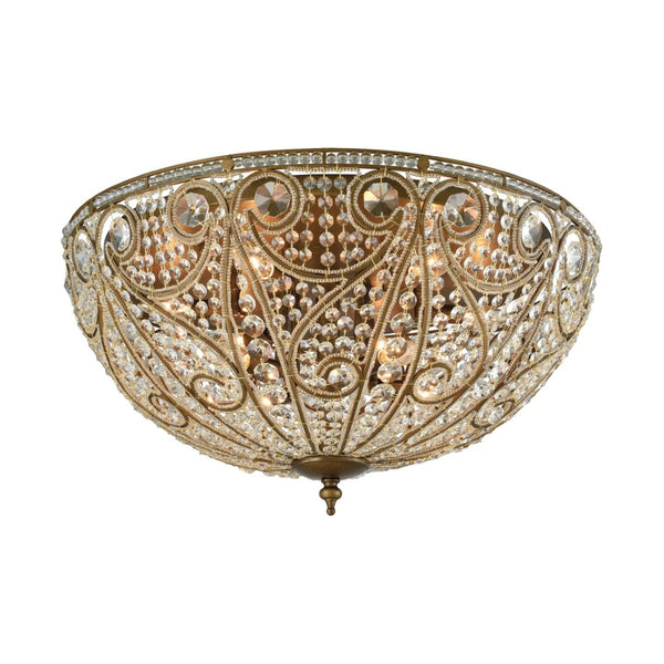 Atlas Elizabethan 3-Light Flush Mount – Elegant Indoor Lighting Fixture for Hallways and Living Spaces Dark Bronze 28'' CL12219-BZ