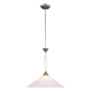 Atlas Elysburg 16" Wide Satin Nickel Pendant Light - Modern Geometric Design for Stylish Task Illumination CL12225-NK