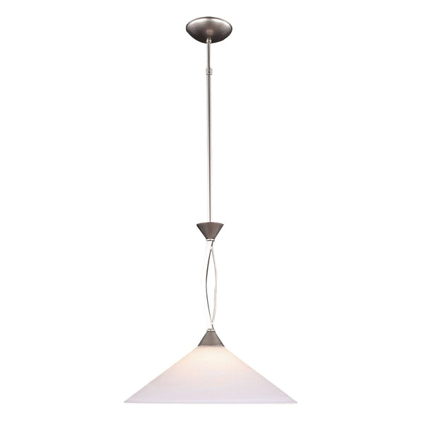 Atlas Elysburg 16" Wide Satin Nickel Pendant Light - Modern Geometric Design for Stylish Task Illumination CL12225-NK
