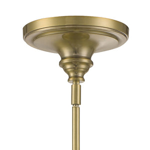 Atlas Emma Pendant Light - Minimalist Elegance with Glass Diffuser for Warm, Inviting Illumination Antique Brass 14'' CL12228-BS