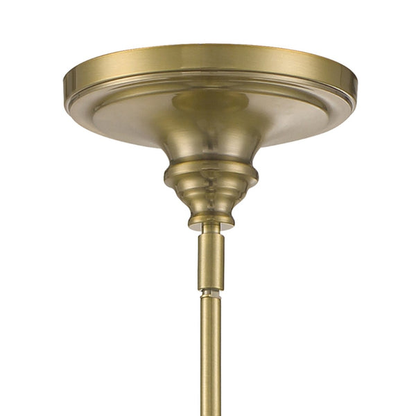 Atlas Emma Pendant Light - Minimalist Elegance with Glass Diffuser for Warm, Inviting Illumination Antique Brass 14'' CL12228-BS