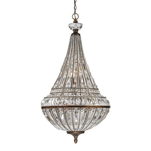 Atlas Empire 6-Light Chandelier - Exquisite French Elegance with Sparkling Crystals for Any Formal Space Mocha 23'' CL12233-BN