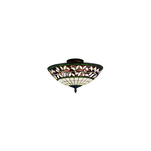 Atlas English Ivy 16'' Wide 3-Light Semi Flush Mount - Elegant Tiffany Bronze Fixture for Any Room CL12235-BZ