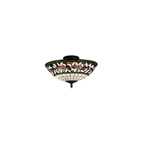 Atlas English Ivy 16'' Wide 3-Light Semi Flush Mount - Elegant Tiffany Bronze Fixture for Any Room CL12235-BZ
