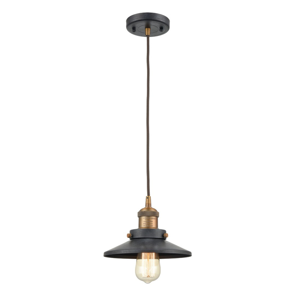 Atlas English Pub 1-Light Mini Pendant - Vintage Industrial Style in Antique Brass for Charming Spaces CL12236-BK
