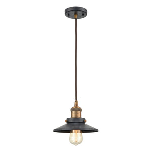 Atlas English Pub 1-Light Mini Pendant - Vintage Industrial Style in Antique Brass for Charming Spaces CL12236-BK