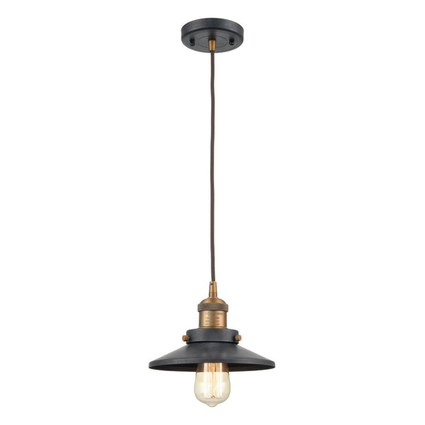 Atlas English Pub 1-Light Mini Pendant - Vintage Industrial Style in Antique Brass for Charming Spaces CL12236-BK