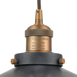 Atlas English Pub 1-Light Mini Pendant - Vintage Industrial Style in Antique Brass for Charming Spaces CL12236-BK