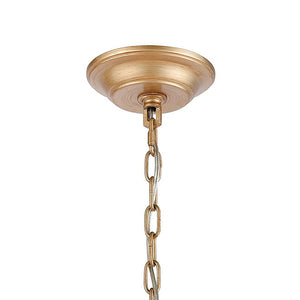 Atlas Equilibrium 5-Light Chandelier - Striking Modern Design with Geometric Silhouettes and Crystals Matte Gold 19'' CL12238-GD