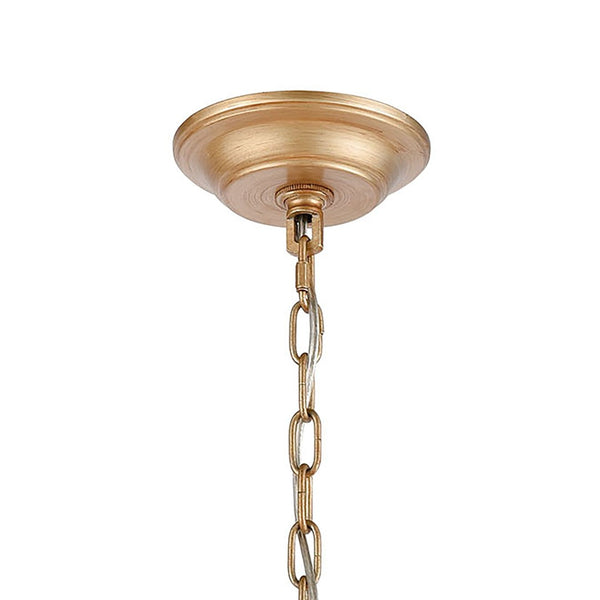 Atlas Equilibrium 5-Light Chandelier - Striking Modern Design with Geometric Silhouettes and Crystals Matte Gold 19'' CL12238-GD