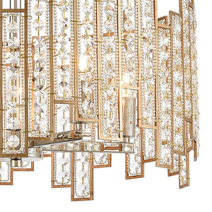 Atlas Equilibrium 5-Light Chandelier - Striking Modern Design with Geometric Silhouettes and Crystals Matte Gold 19'' CL12238-GD