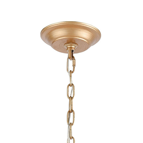Atlas Equilibrium 5-Light Chandelier - Striking Modern Design with Geometric Silhouettes and Crystals Matte Gold 24'' CL12239-GD
