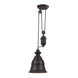 Atlas Farmhouse Mini Pendant Light - Antique-Inspired Design with Adjustable Height for Rustic Charm Oiled Bronze 8'' CL12245-BZ