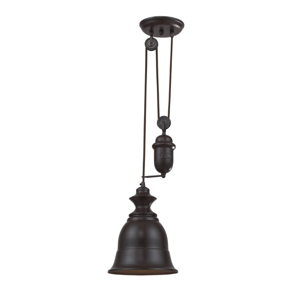 Atlas Farmhouse Mini Pendant Light - Antique-Inspired Design with Adjustable Height for Rustic Charm Oiled Bronze 8'' CL12245-BZ