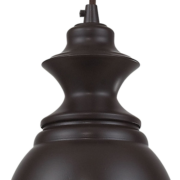 Atlas Farmhouse Mini Pendant Light - Antique-Inspired Design with Adjustable Height for Rustic Charm Oiled Bronze 8'' CL12245-BZ